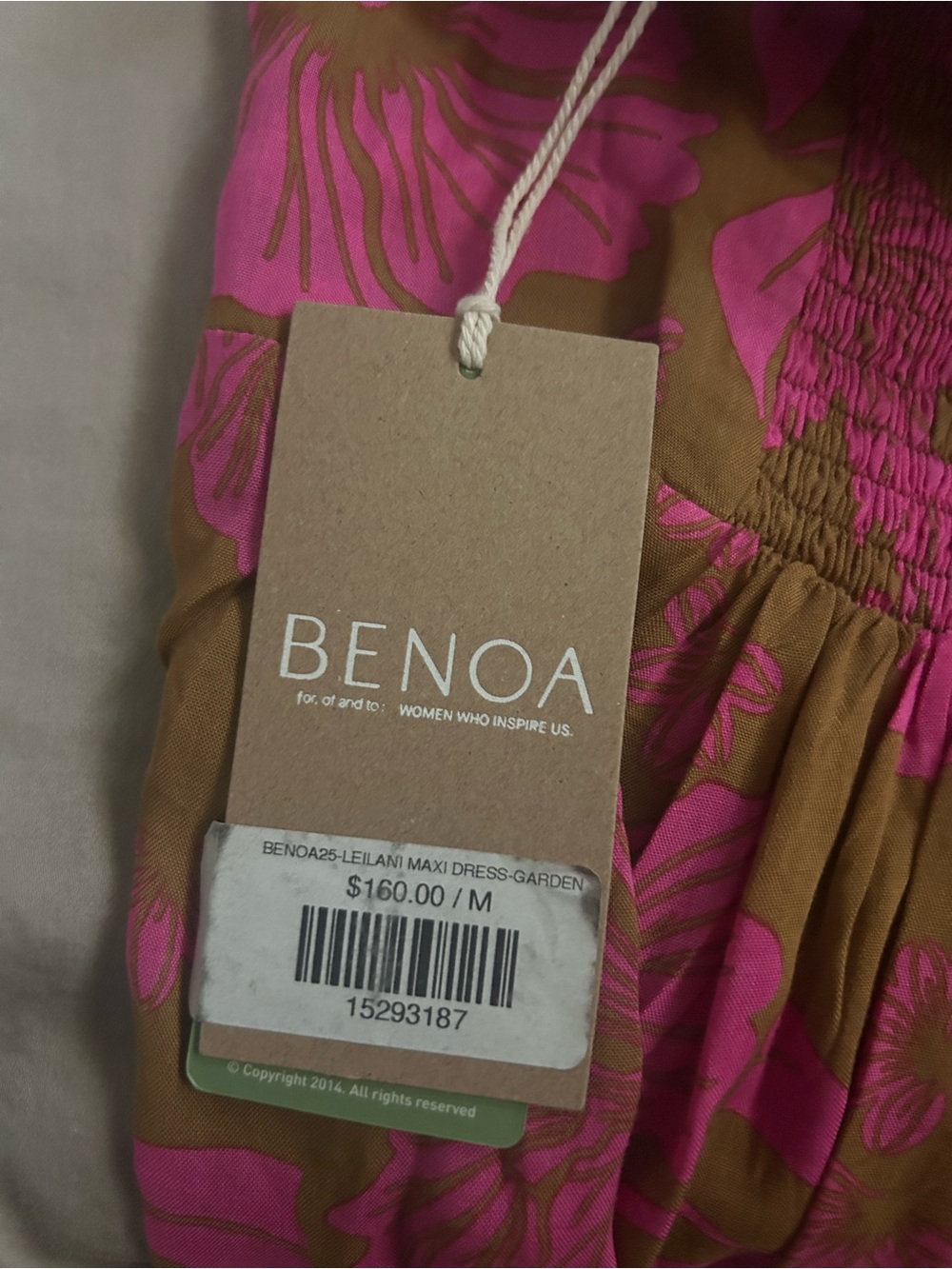Benoa Kahea Pink Floral Slip Maxi Dress. - Picture 7 of 8